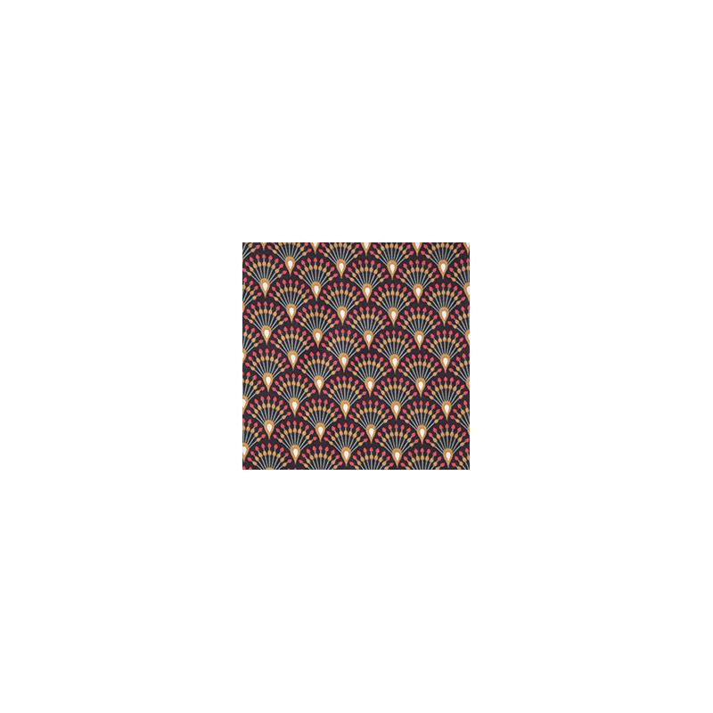 Beschichtete Baumwolle GINZA Aubergine / Kamel